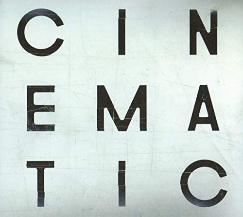 The image is a CD cover with the word "CINEMATIC" in large black letters on a white background.