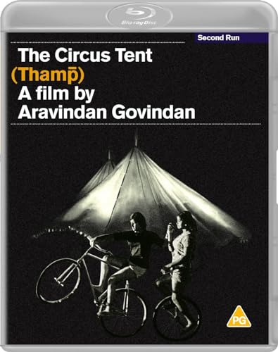 Blu-ray cover for The Circus Tent featuring two people on bicycles before a tent.
