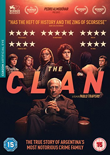 DVD cover for "The Clan," featuring a family portrait and film awards.