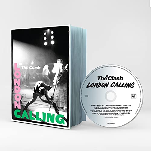 “The Clash” “London Calling” CD with cover art of a silhouetted figure.