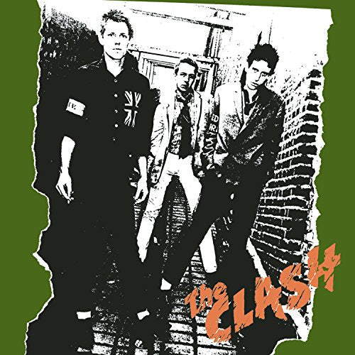 Black and white photo of The Clash band members, album cover.