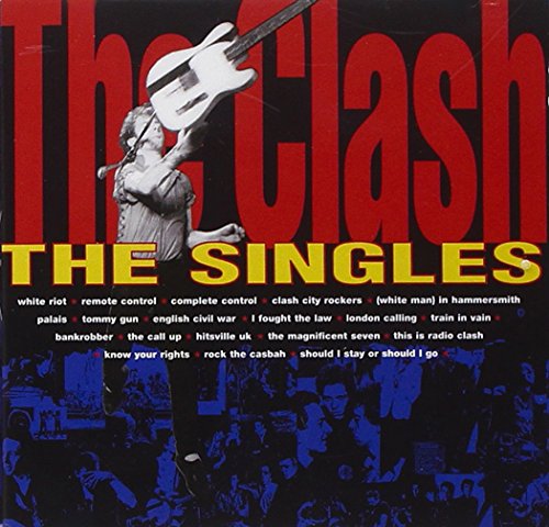 CD cover for The Clash’s “The Singles” featuring a guitarist silhouette.