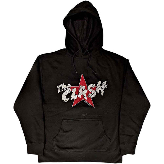 Navy blue hoodie with The Clash's iconic star logo centered on the chest.