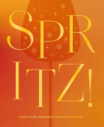 Book cover with golden text reading "Spritz!" on an orange gradient background.