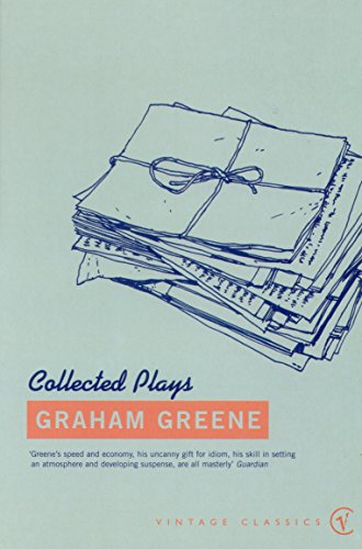 Book cover: "Collected Plays" by Graham Greene, with sketched papers.