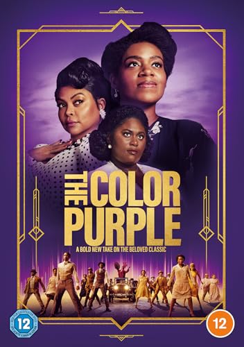 DVD cover for The Color Purple featuring three women above a group of dancers.