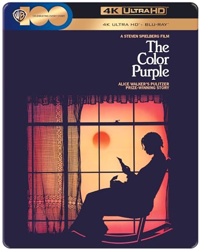The Color Purple 4K Ultra HD steelbook featuring a silhouette against a sunset window.