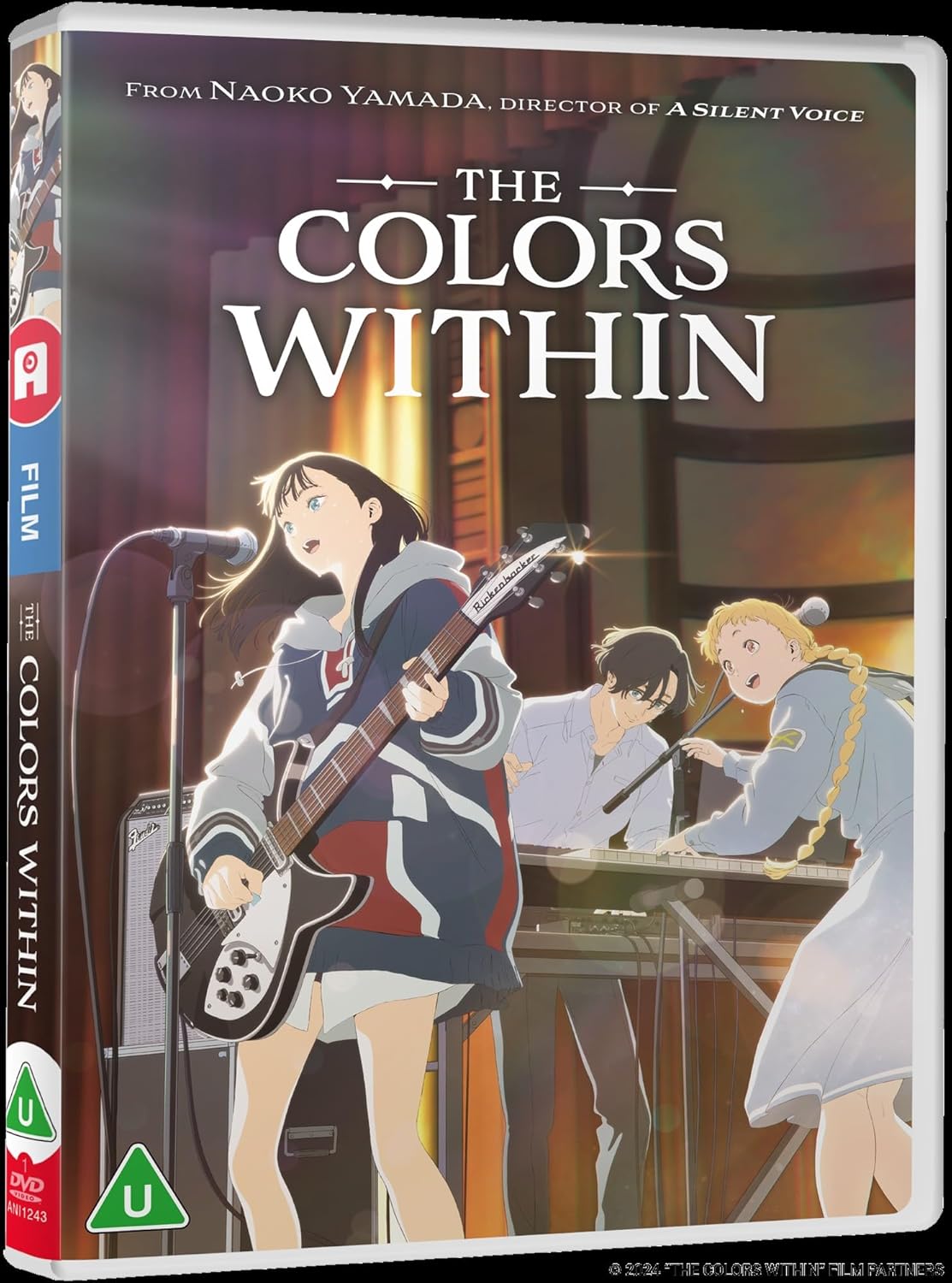 DVD cover for anime film “The Colors Within” featuring musicians.