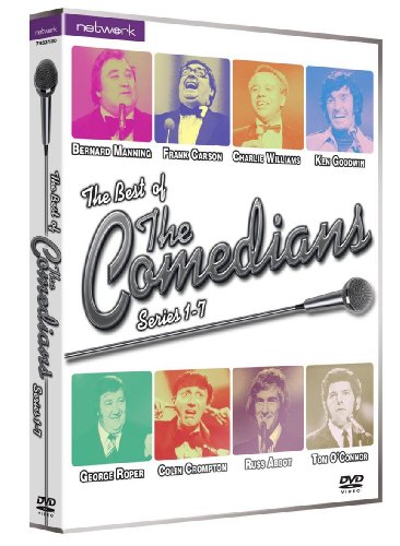 DVD cover for "The Comedians" series 1-7, featuring portraits of performers.
