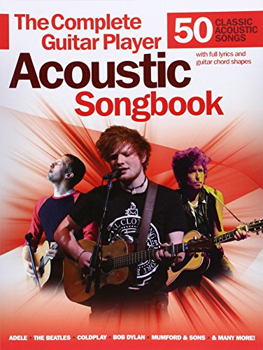 Acoustic guitar songbook cover with musicians playing guitars.