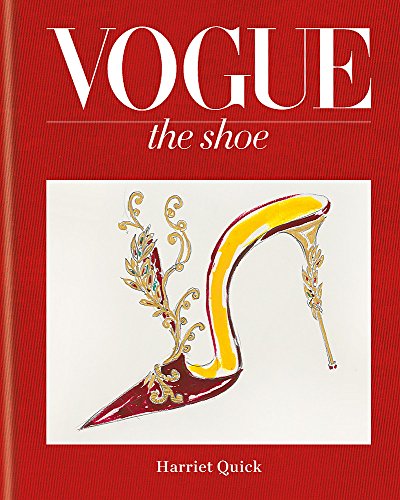 Book cover for "Vogue The Shoe" featuring an illustrated yellow heel.