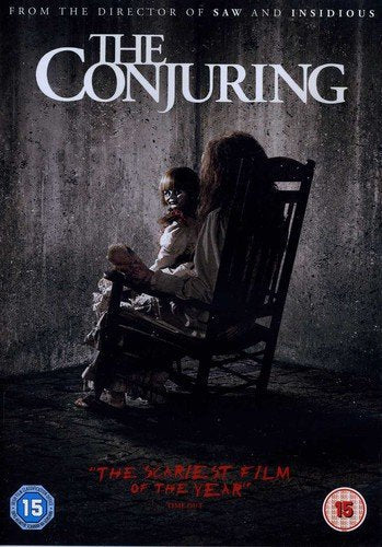 DVD cover for "The Conjuring" featuring a noose hanging from branches.