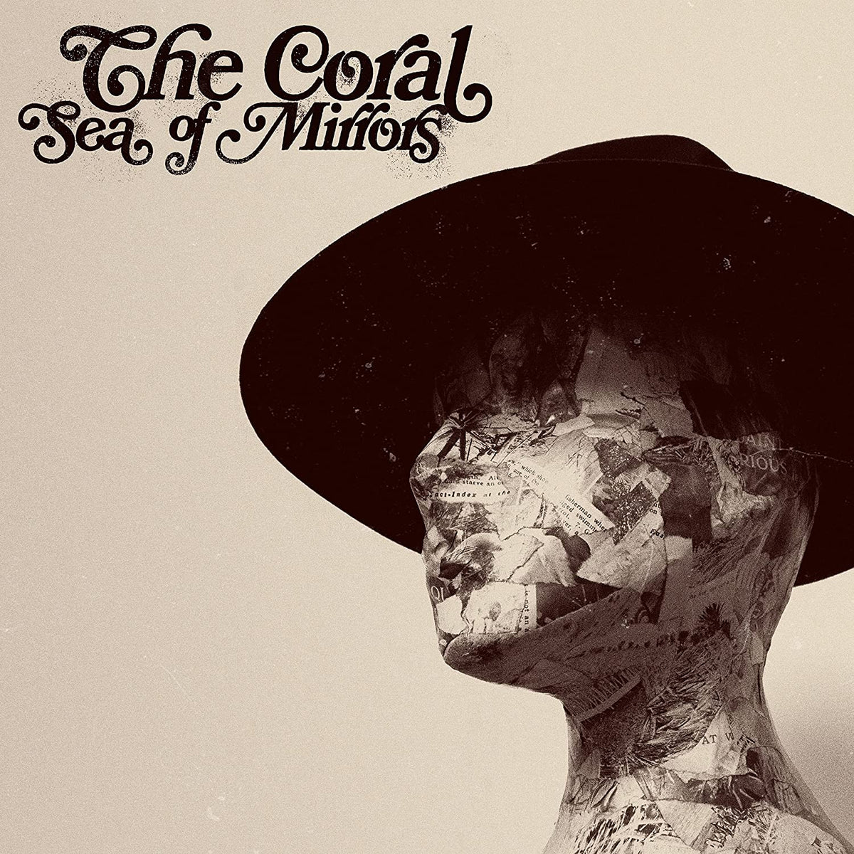"The Coral - Sea Of Mirrors album cover featuring a woman with a hat."