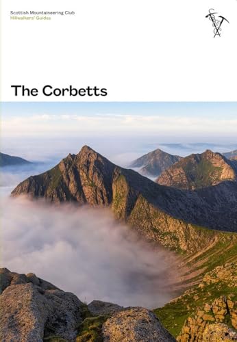 Book cover: Scottish mountains shrouded in mist, titled “The Corbetts”.