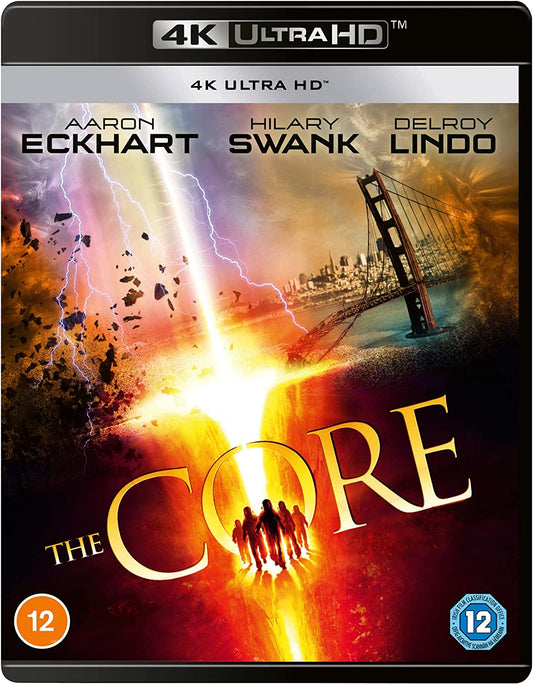 "Blu-ray case for 'The Core' with a dramatic cityscape and explosion."