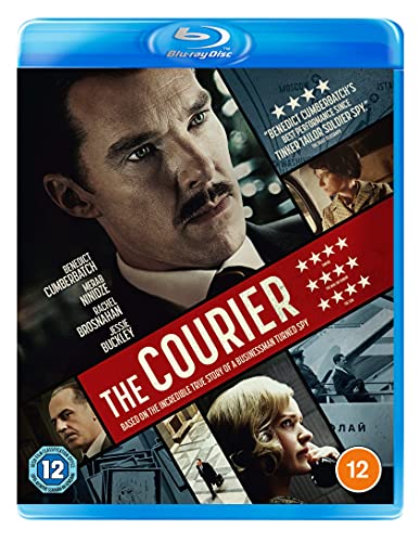 Blu-ray cover for "The Courier" featuring Benedict Cumberbatch’s portrait.
