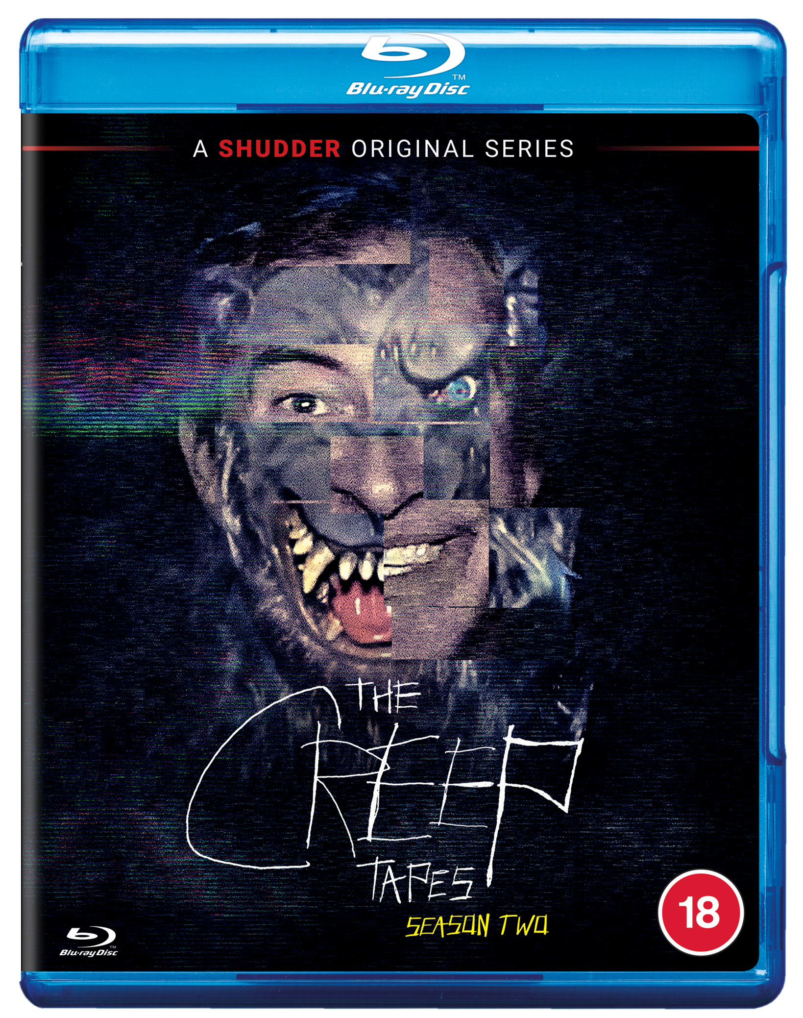 Blu-ray cover for The Creep Tapes Season Two featuring a distorted, monstrous face.