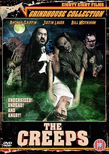 DVD cover art for The Creeps featuring a vampire and monsters surrounding a woman.