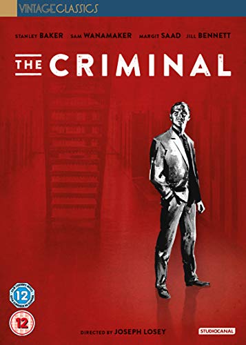 DVD cover for The Criminal featuring a man in a suit on a red background.