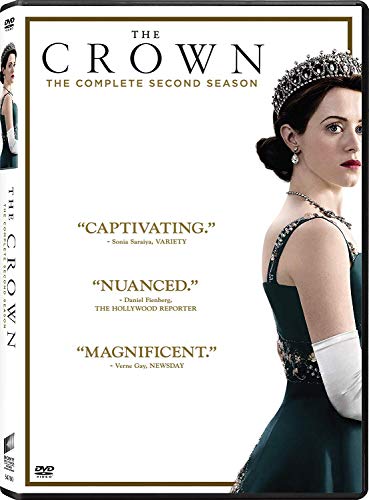 "The Crown Season 2 DVD case featuring Claire Foy as Queen Elizabeth II."