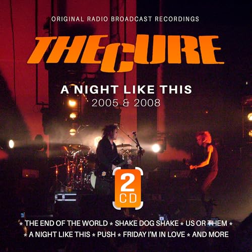 Album cover for The Cure's A Night Like This featuring a live band performance.