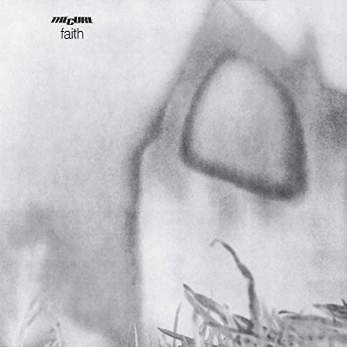 The Cure's "Faith" CD cover: blurred, grayscale image of a figure.