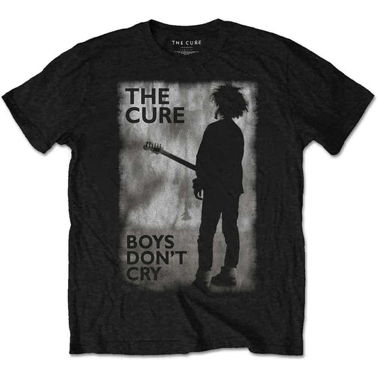 Black and white Cure-inspired T-shirt for boys, size 3-4 years.