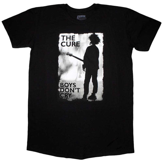 Black and white t-shirt dress featuring The Cure’s “Boys Don’t Cry” artwork.