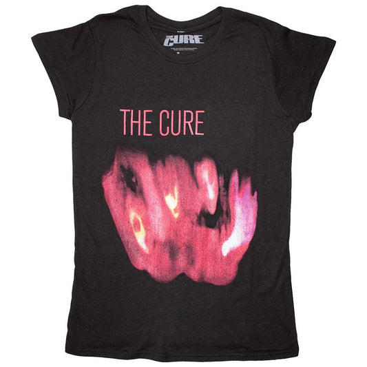 Black t-shirt featuring album artwork from The Cure’s “Pornography.”