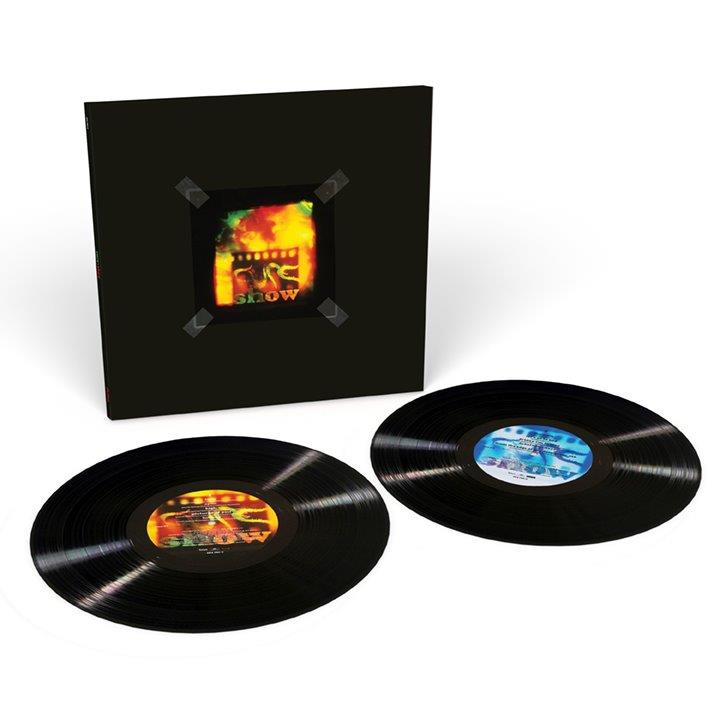The Cure Show double vinyl record set with black cover and two black discs.