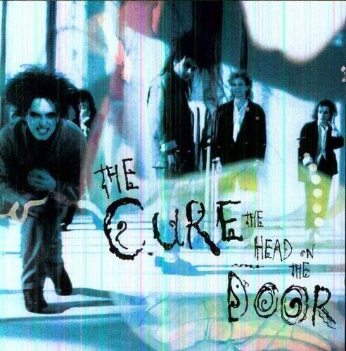 CD cover for The Cure’s “The Head on the Door” with band portraits.