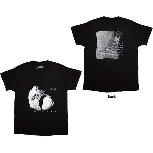 Black unisex t-shirt featuring The Cure Songs Of A Lost World back print design.