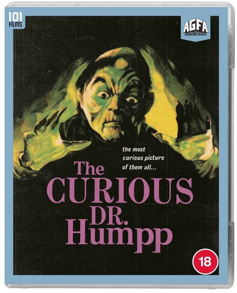 Blu-ray cover for “The Curious Dr. Hump,” featuring a distorted face.