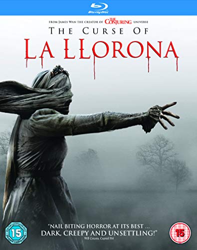 Blu-ray cover for "The Curse of La Llorona" featuring a ghostly figure.