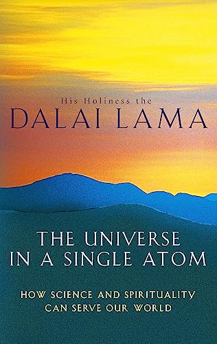 Book cover featuring the Dalai Lama with a sunset and mountain image.