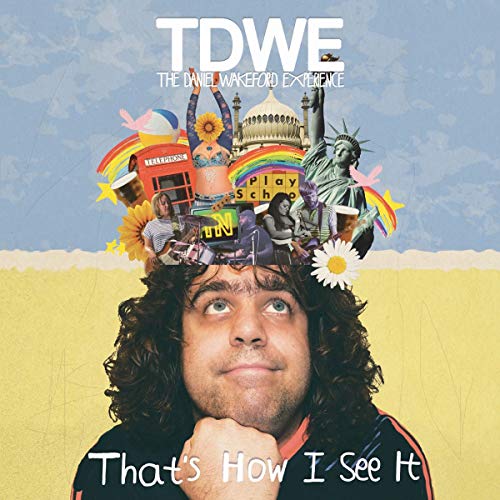 CD cover featuring a man with a collage of landmarks above his head.