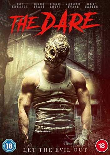 DVD cover for "The Dare" featuring a man with a grotesque, damaged face.