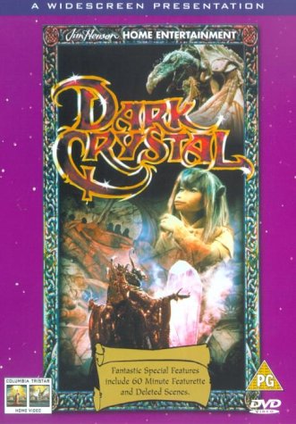 DVD cover for "The Dark Crystal" featuring characters and a crystal.