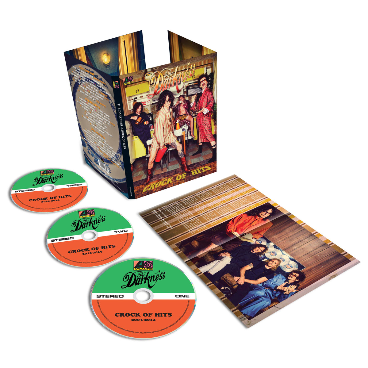 “The Darkness” 3CD set with case, booklet, and three discs displayed.