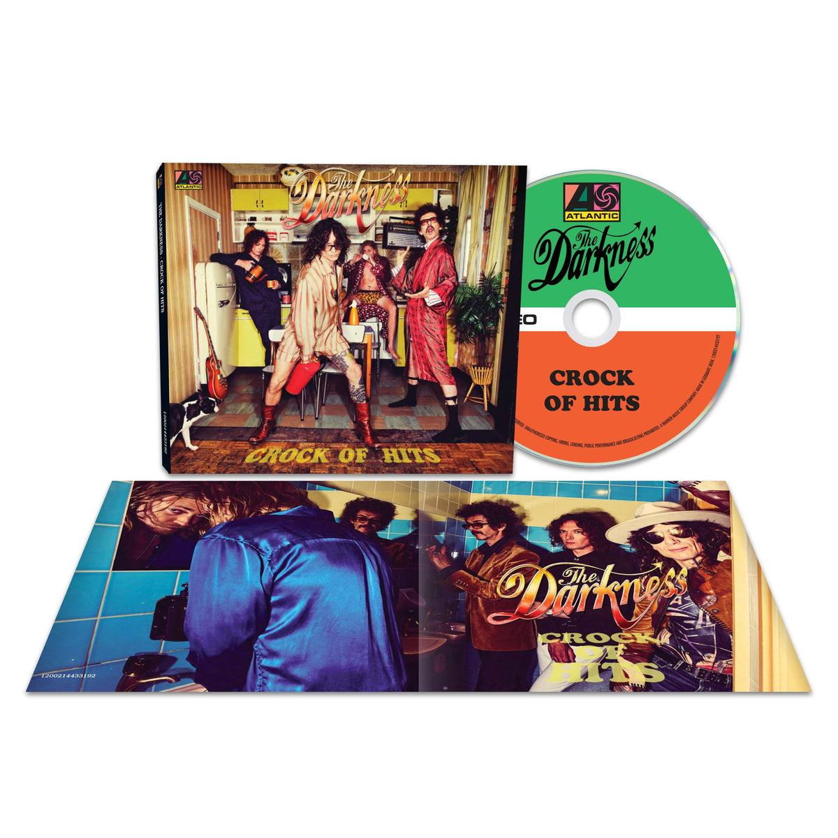 “The Darkness” CD case, disc, and insert with band members pictured.