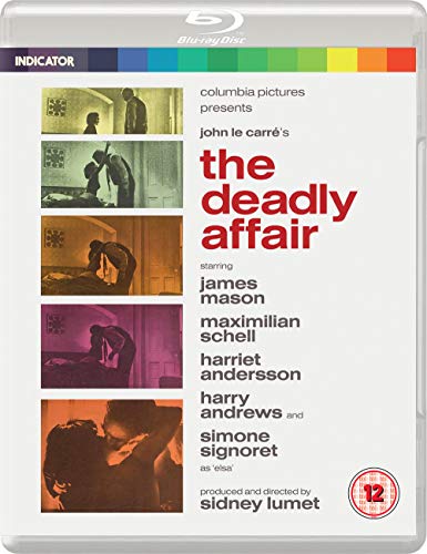 Blu-ray cover for The Deadly Affair featuring film stills and cast list.