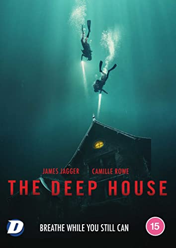 DVD cover for "The Deep House" featuring divers near a submerged house.