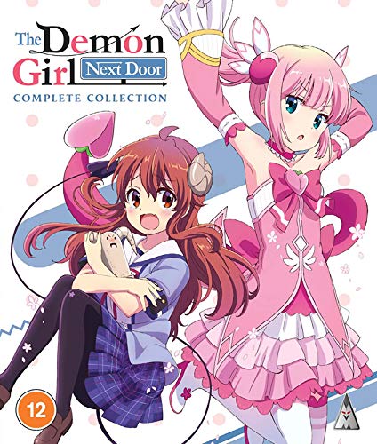 Blu-ray cover for “The Demon Girl Next Door” anime, featuring two girls.