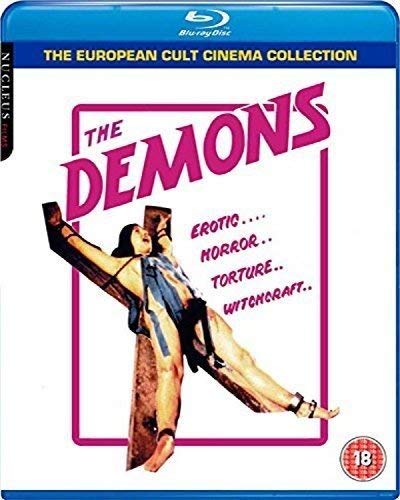 Blu-ray cover for "The Demons" featuring a woman in a disturbing pose.
