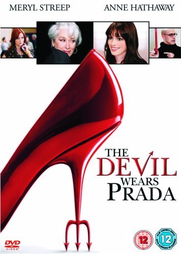 DVD cover featuring a red stiletto heel shaped like a pitchfork with cast photos.