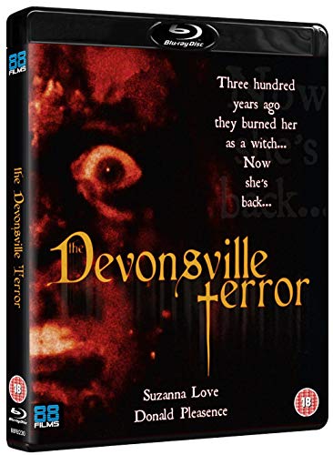 Blu-ray cover for "The Devonsville Terror" featuring a distressed, ghostly face.