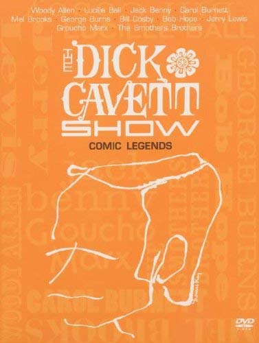 DVD cover for "The Dick Cavett Show - Comic Legends" featuring names and a face sketch.