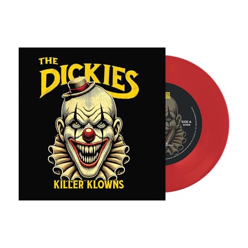 Vinyl record of The Dickies’ “Killer Klowns” with a clown illustration.
