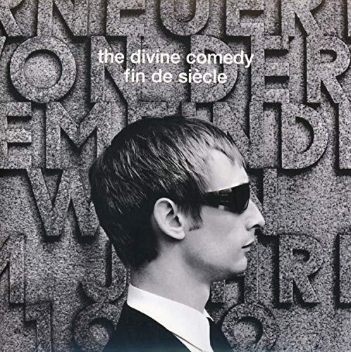 Black and white album cover featuring a man in sunglasses and textured letters.