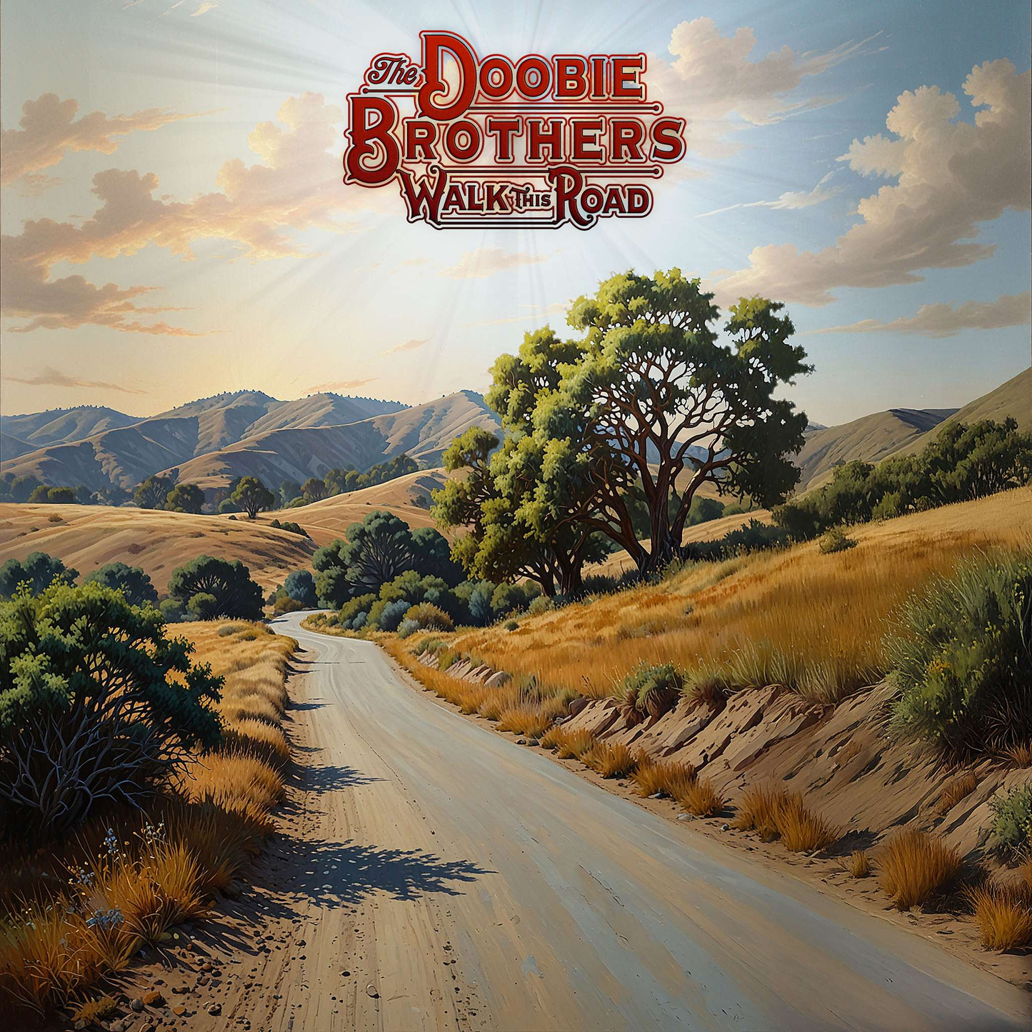 Album cover showing a winding road through a scenic landscape with hills and trees.